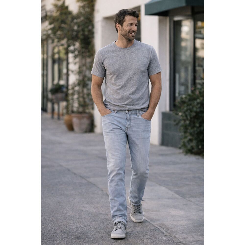 Mugsy Gray Logans Coolmax Denim Jeans Pants Trousers Mens Size 36